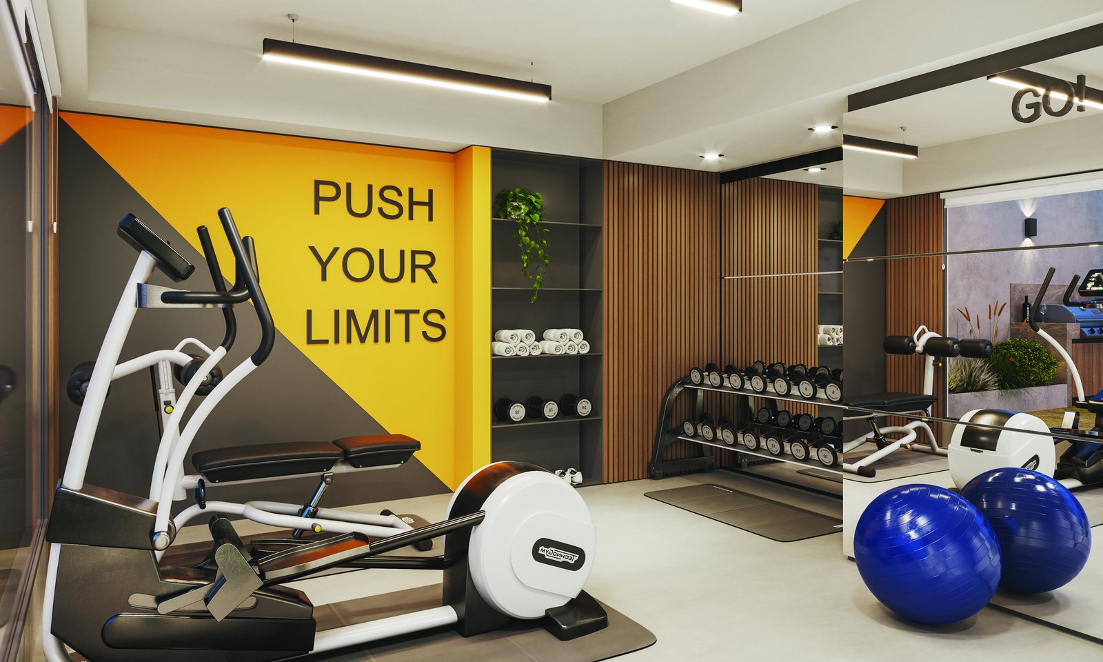 Cardio gym equipado